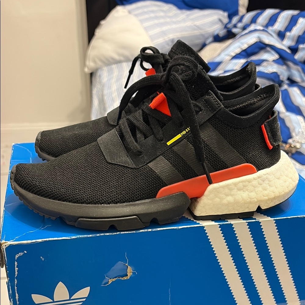 Adidas Black and orange Sneakers Modern Athletic Design